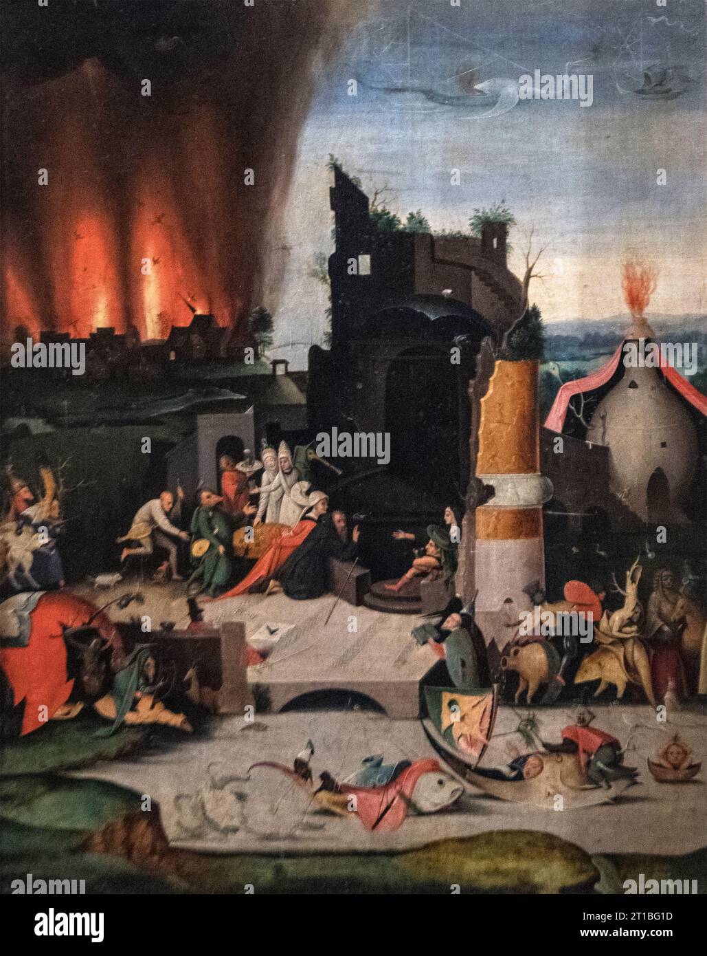 Hieronymus Bosch: 'La tentación de San. Anthony' (siglo XVI) Foto de stock