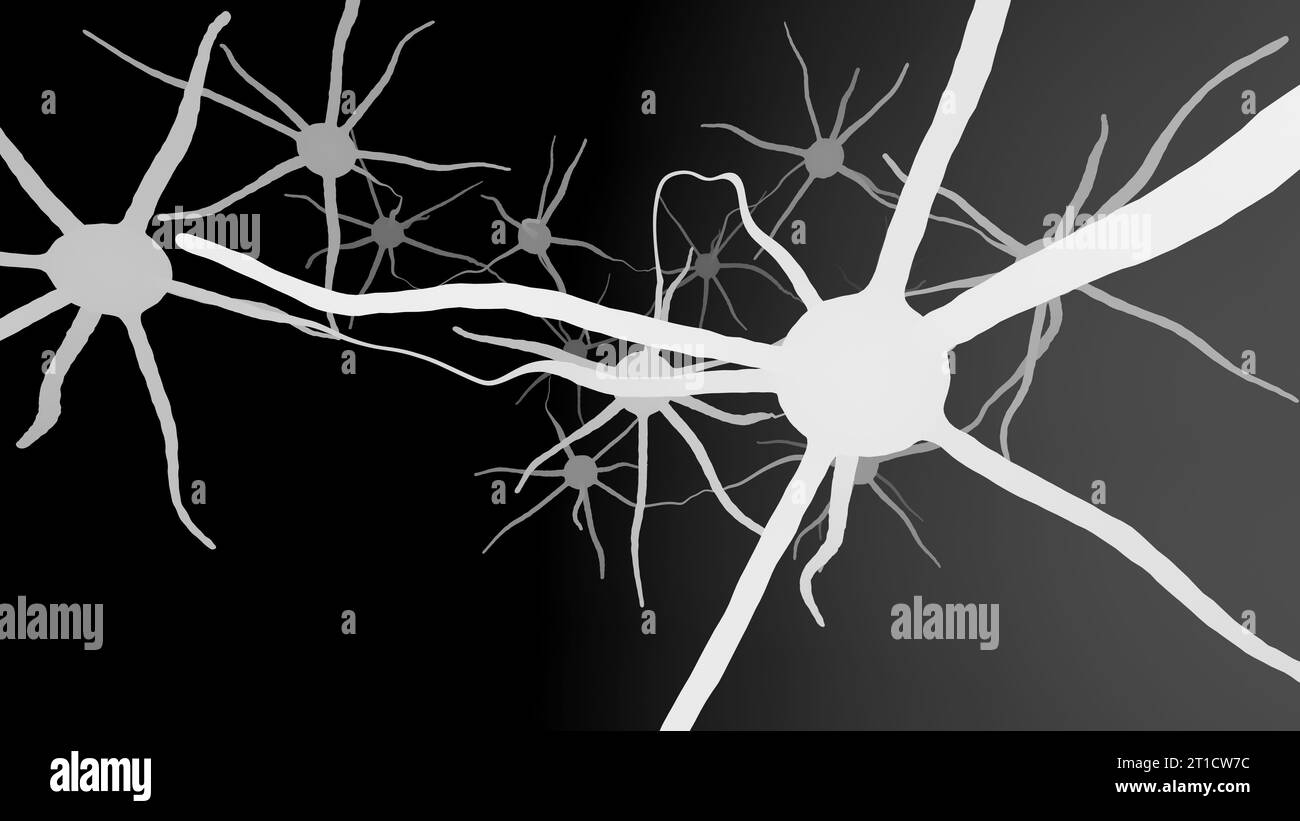Neuronas de fondo médico de células cerebrales. Foto de stock