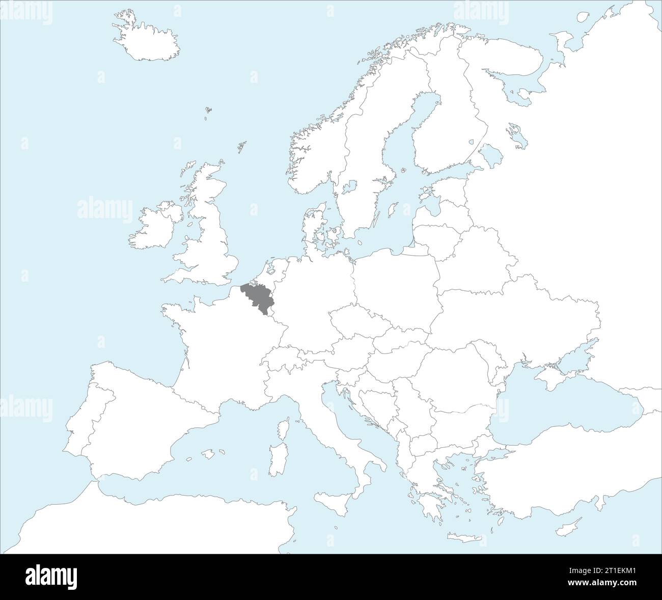 Mapa de ubicación del REINO DE BÉLGICA, EUROPA Ilustración del Vector