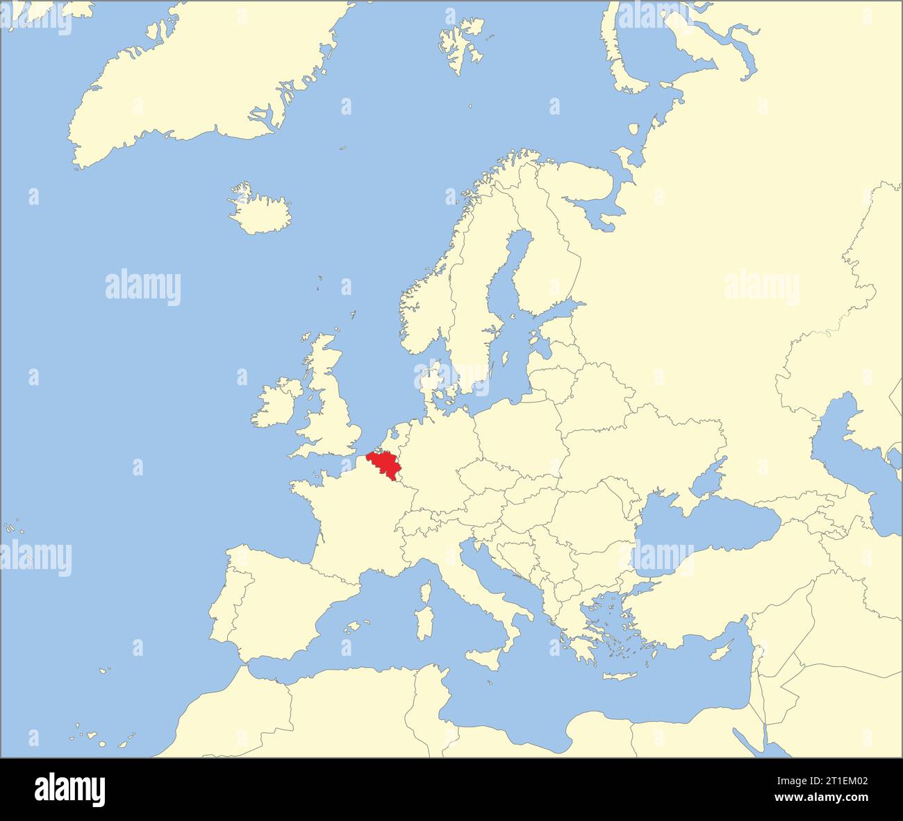 Mapa de ubicación del REINO DE BÉLGICA, EUROPA Ilustración del Vector