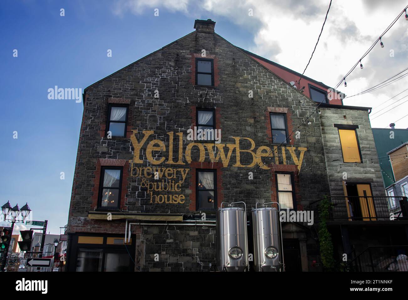 Cervecería Yellow Belly en George Street en St John's, Newfoundland & Labrador, Canadá Foto de stock