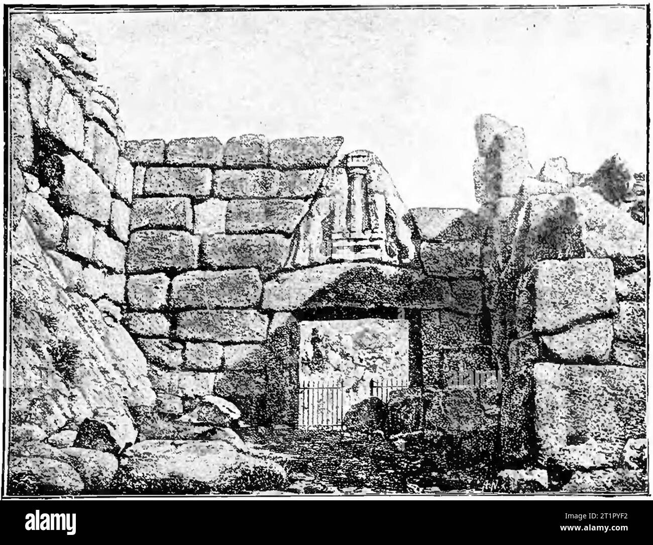 Troya micénica, Fig. 37 - La Puerta de los Leones en Micenas Foto de stock