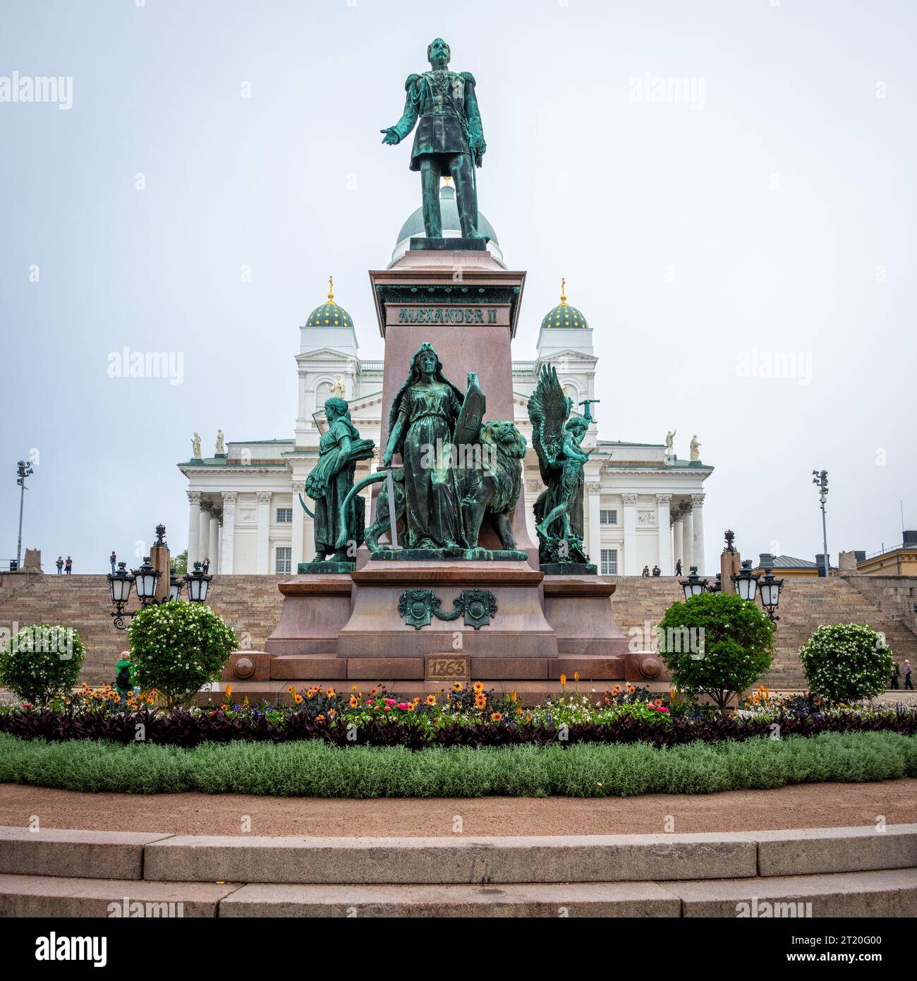 Monumento a la Plaza del Senado, Helsinki Foto de stock