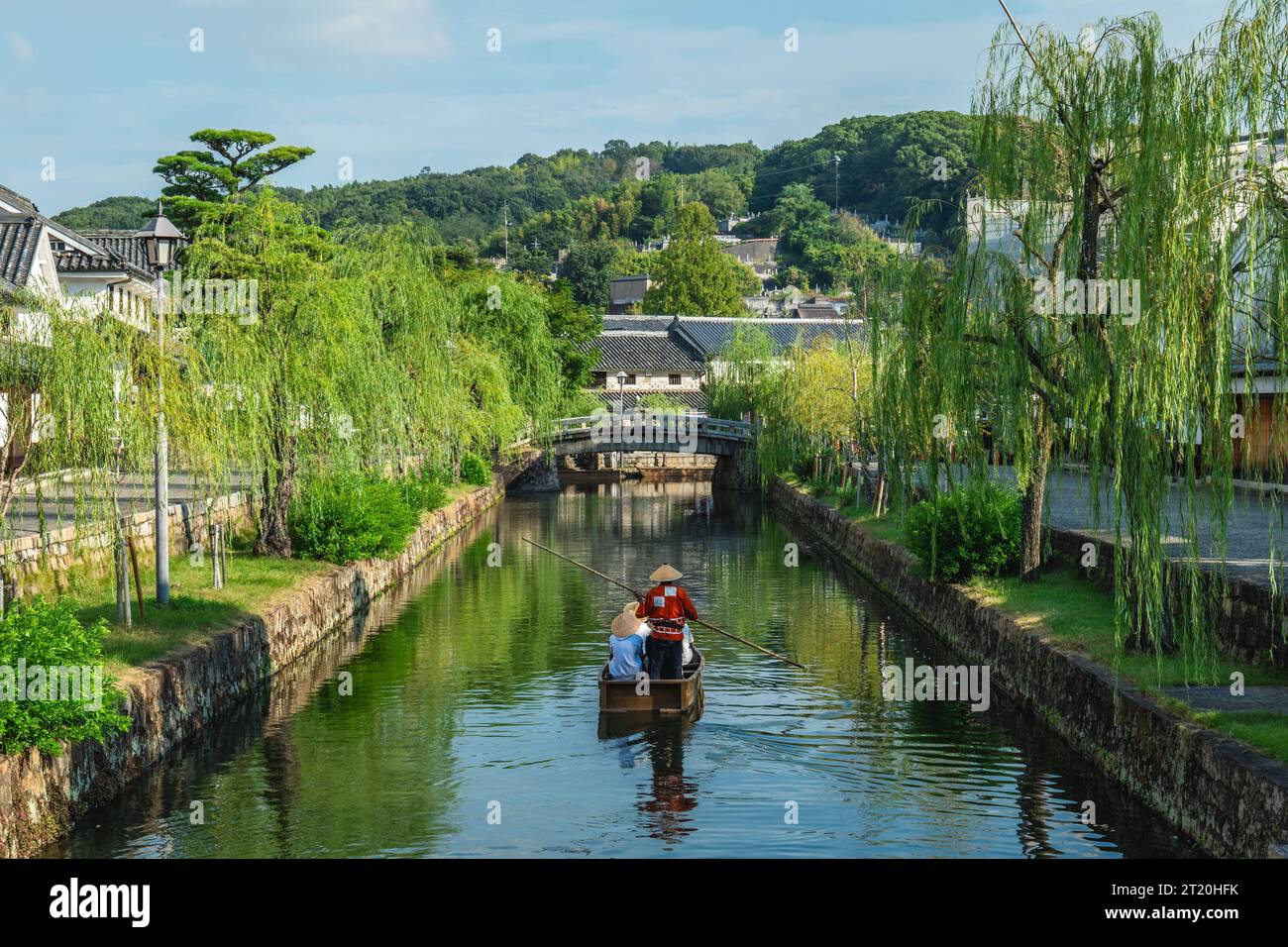 Paisaje del barrio histórico de Kurashiki Bikan en Okayama, Chugoku, Japón Foto de stock