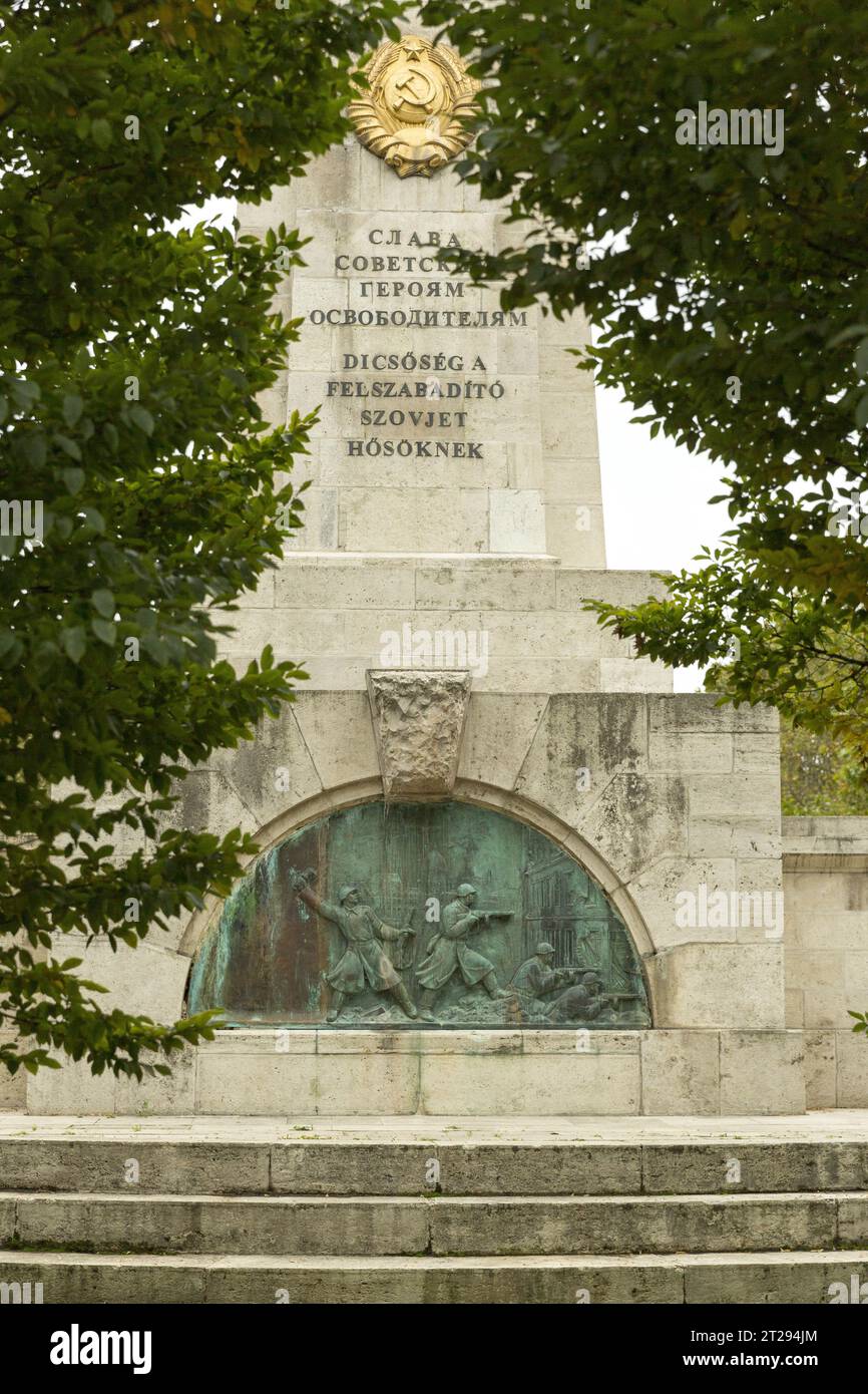 Monumento al Ejército Rojo en Budapest Foto de stock