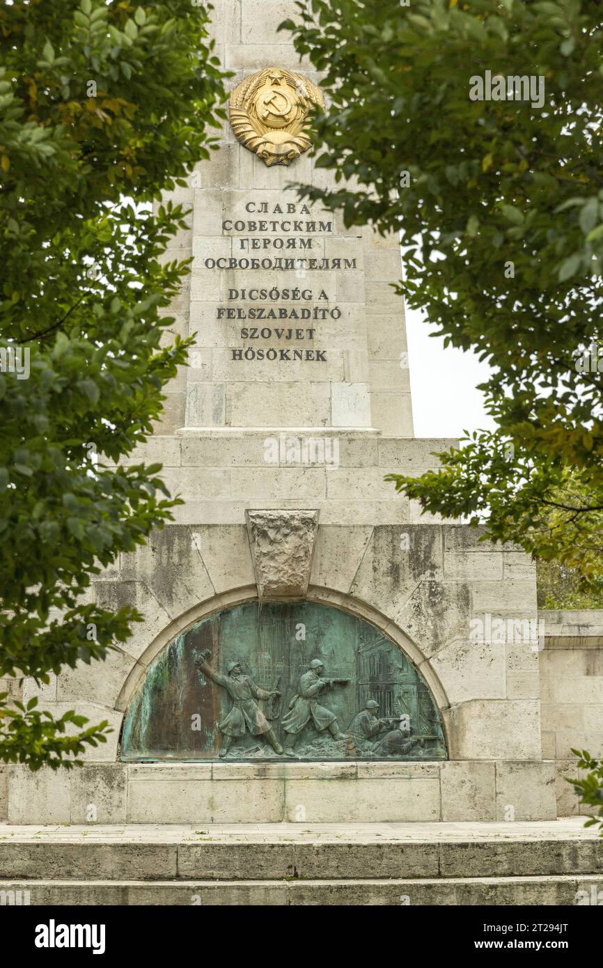 Monumento al Ejército Rojo en Budapest Foto de stock