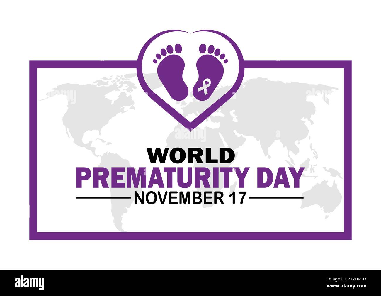 Día Mundial de la Premadurez. Ilustración vectorial. Noviembre 17.suitable para tarjeta de felicitación, cartel y banner Ilustración del Vector