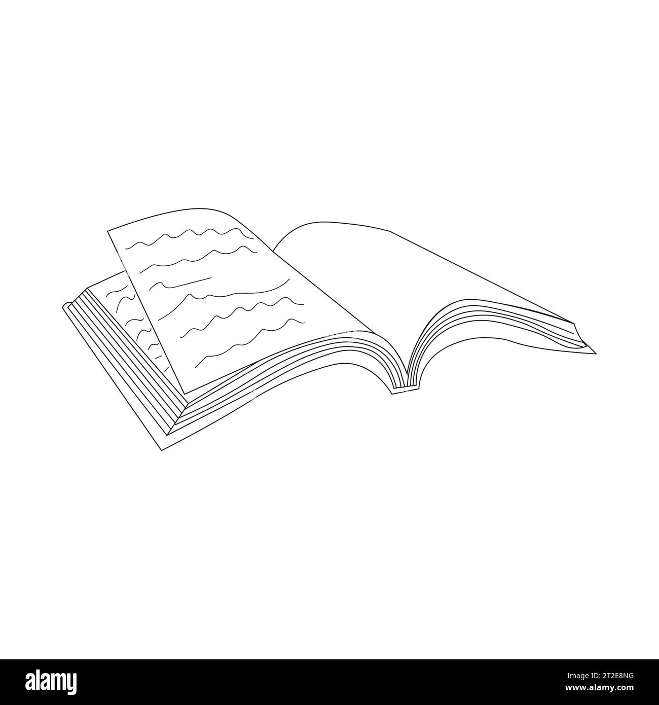 Una caricatura de un cuaderno de espiral, vector, el color de dibujo o  ilustración Imagen Vector de stock - Alamy