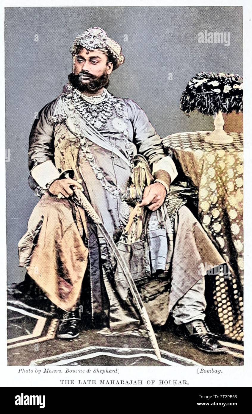 Maharajah tardío de Holkar Foto de stock