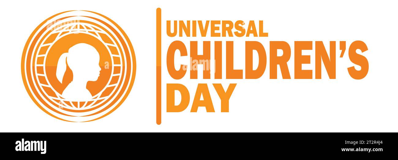 Día Universal del Niño. Ilustración vectorial. Elemento de diseño para tarjeta de felicitación, banner y cartel. Ilustración del Vector