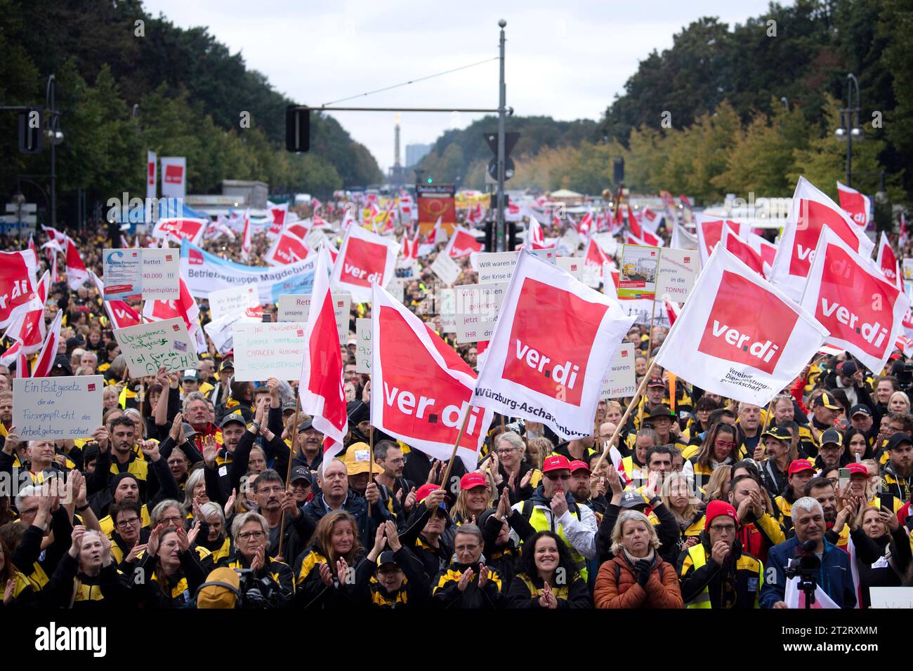 Postgesetz DEU, Deutschland, Germany, Berlin, 09.10.2023 Demostranten