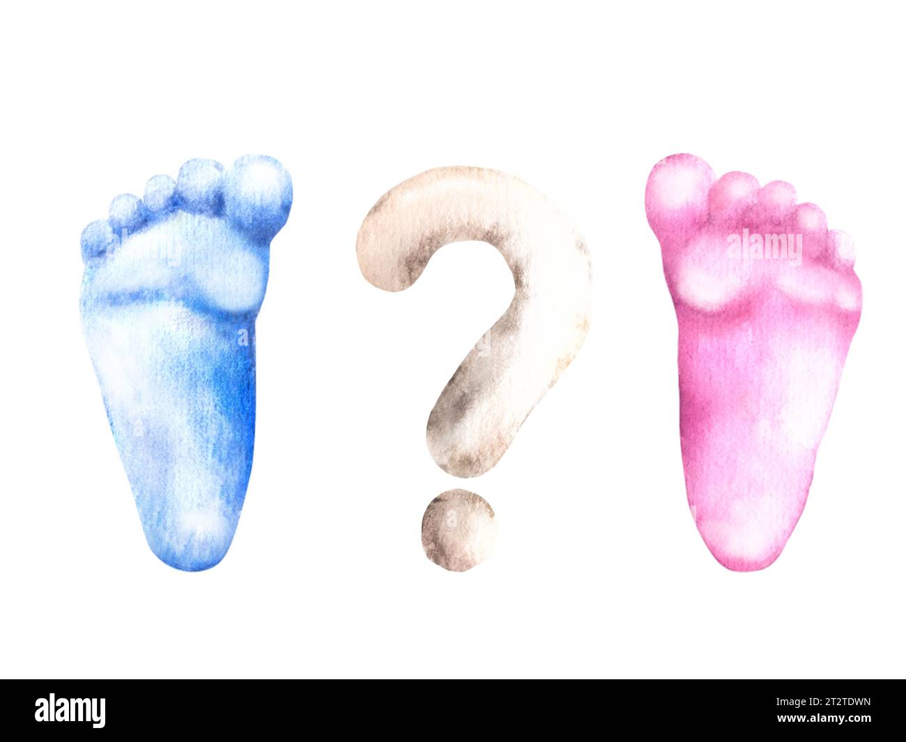 Huellas de pies para bebés. Azul coloreado con bebé niña niño. Símbolo de  bebé gemelo. Baby shower es un niño Imagen Vector de stock - Alamy