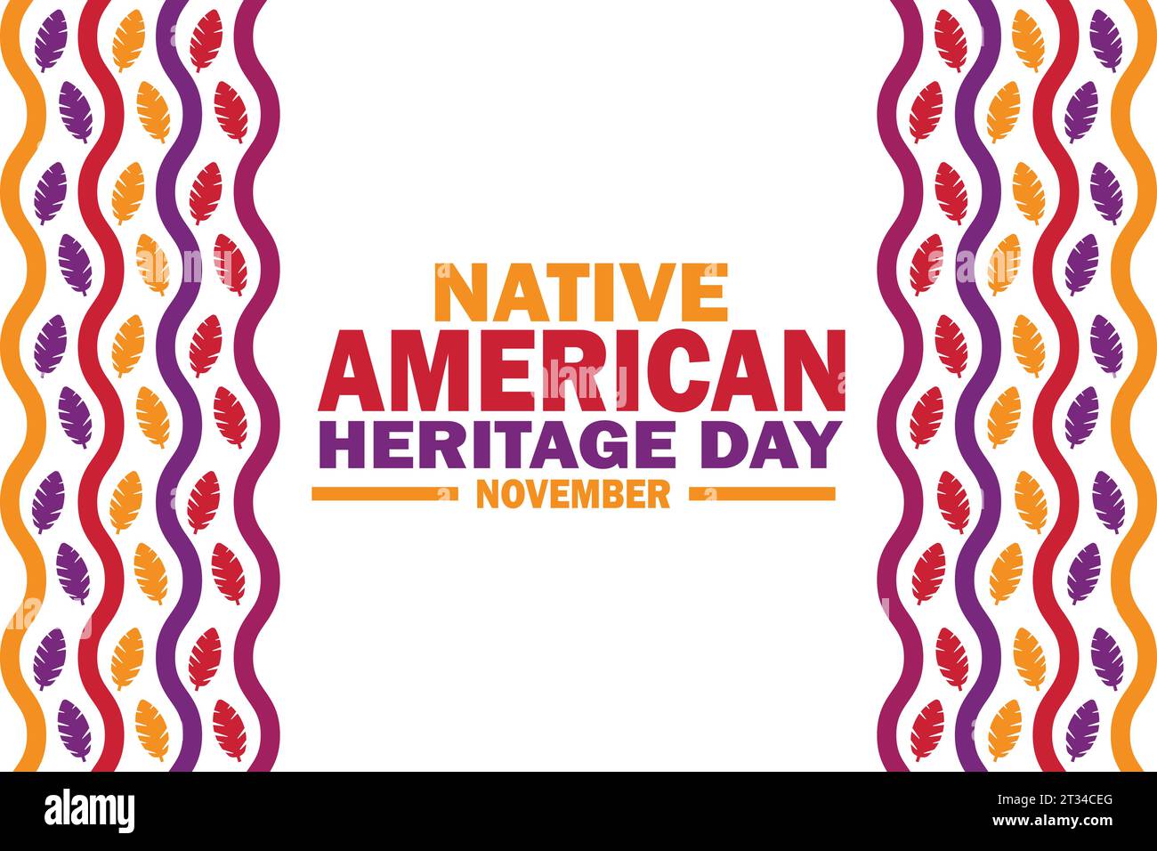Día de la herencia nativa americana ilustración vectorial. Noviembre. Conveniente para la tarjeta de felicitación, cartel y banner Ilustración del Vector