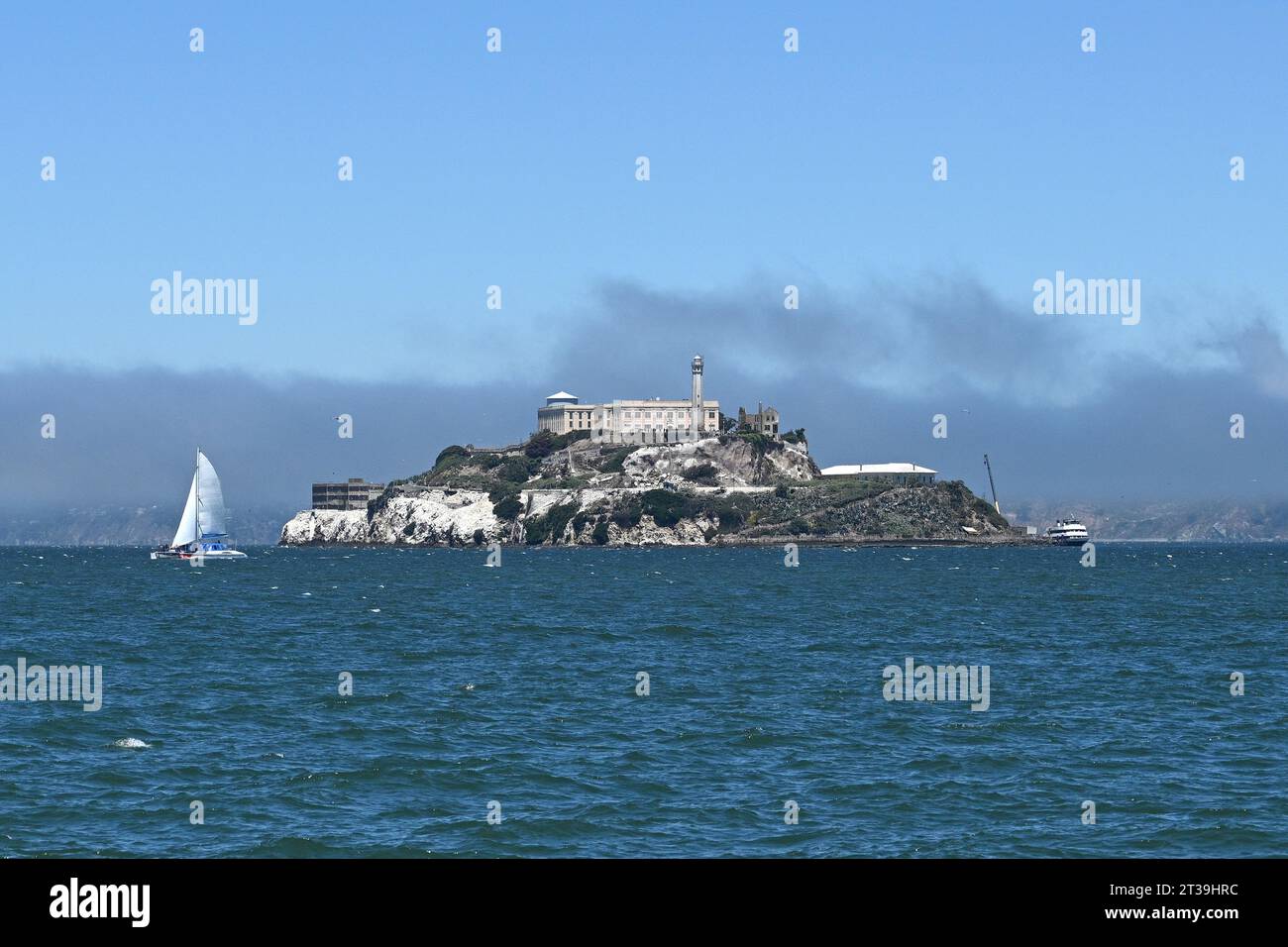 Isla y prisión de Alcatraz en San Francisco, Estados Unidos. Foto de stock
