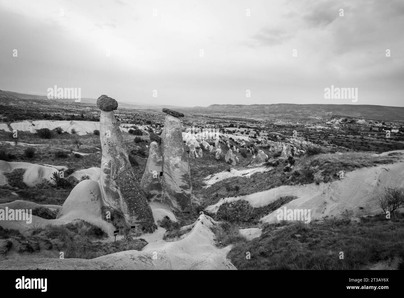 Las tres bellezas o tres gracias, die drei Schönen, die drei Grazien, en Capadocia, Turquía. Foto de stock