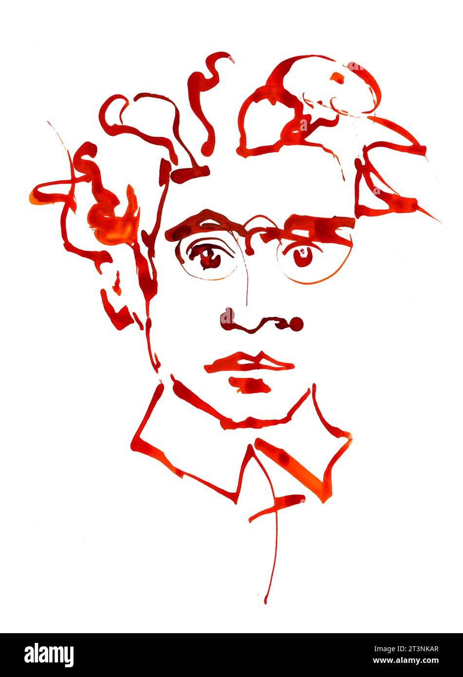 Retrato de Antonio GRAMSCI Foto de stock