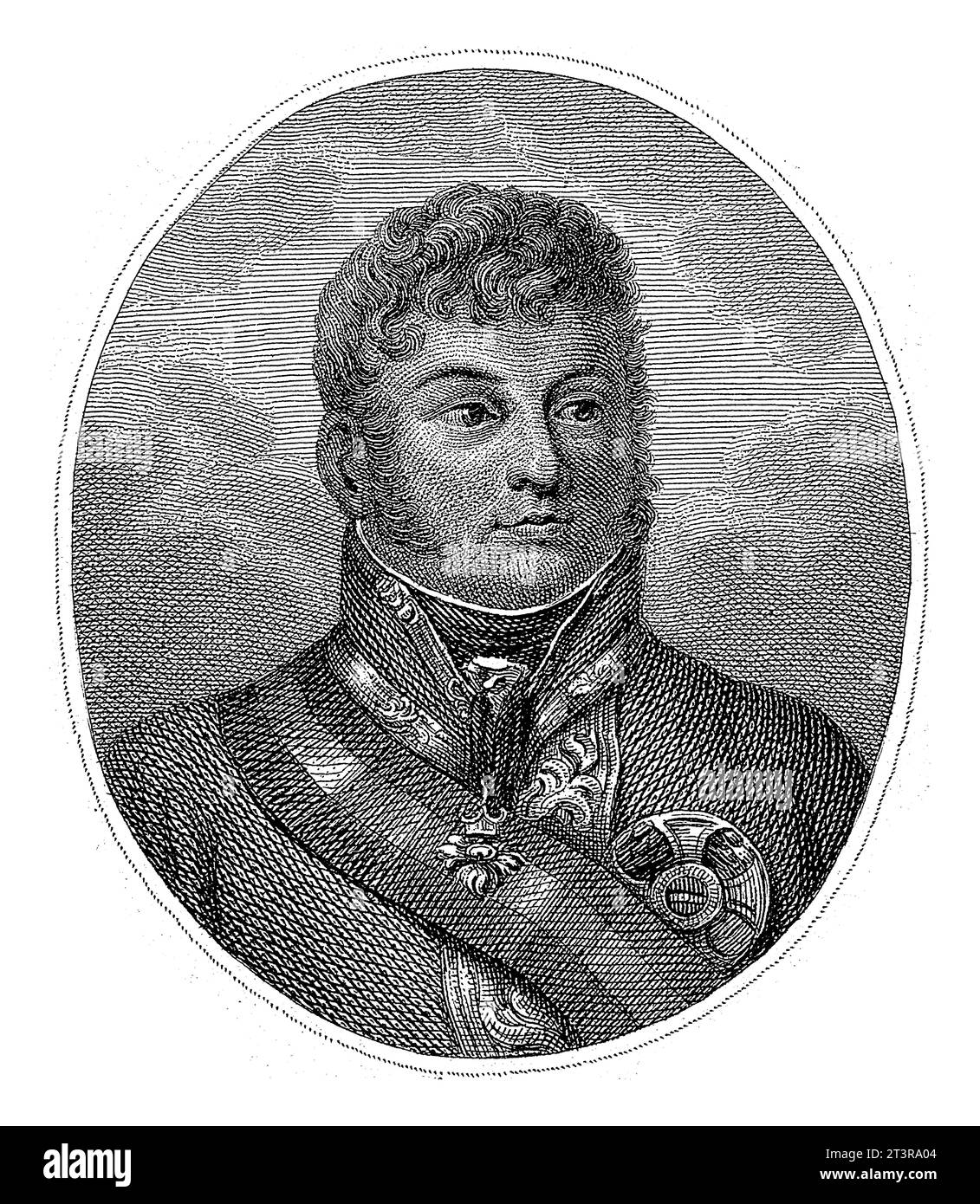 Retrato de Karl Philip zu Schwarzenberg, Guillermo de Senus, 1783 - 1851 Retrato del mariscal de campo austriaco Karl Philip zu Schwarzenberg. Foto de stock