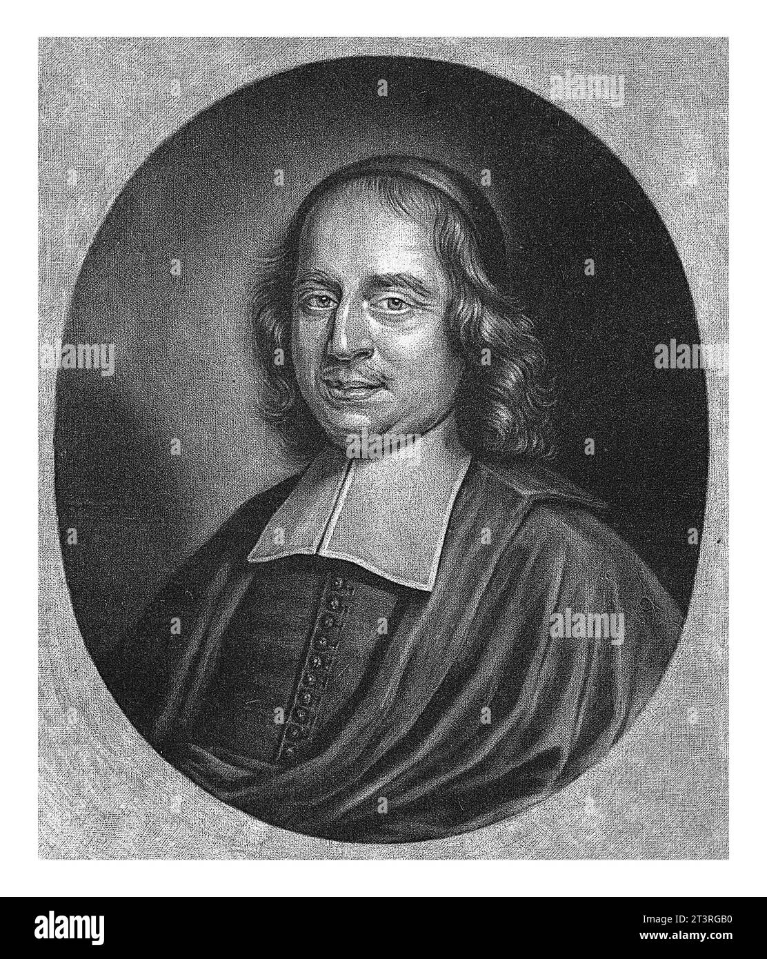 Retrato de Bernardus Somer, Jacob Gole, 1670 - 1724 Bernardus Somer, predicador en Amsterdam y otras ciudades. Foto de stock