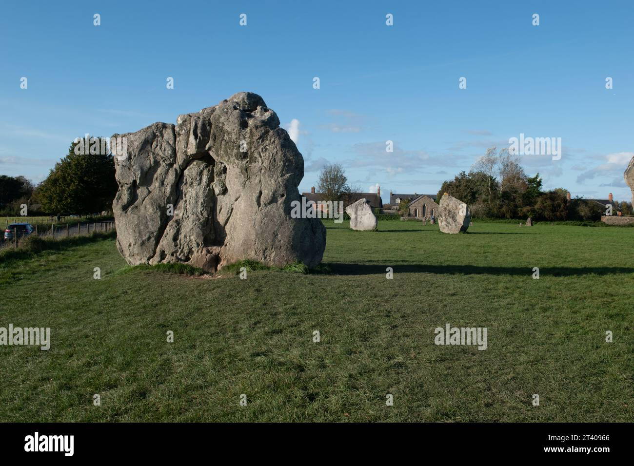 Piedras prehistóricas, Avebury, Wiltshire, Inglaterra Foto de stock