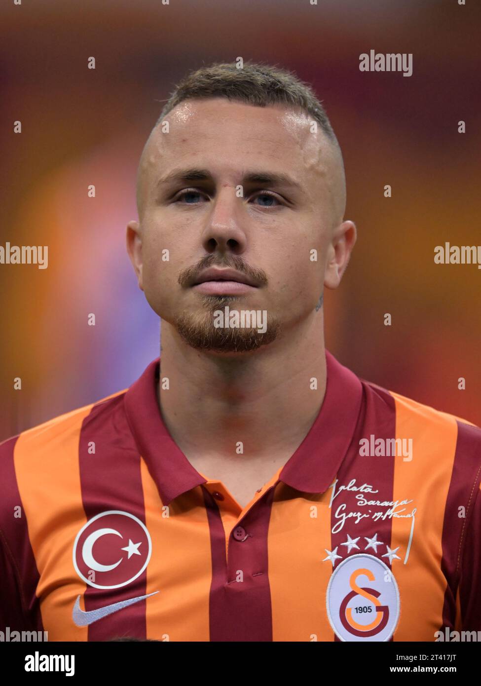 ESTAMBUL - Angelino de Galatasaray durante el partido turco Super Lig entre Galatasaray AS y Besiktas AS en el Rams Global Stadium el 21 de octubre de 2023 en Estambul, Turquía. ANP | Hollandse Hoogte | GERRIT VAN COLOGNE Foto de stock