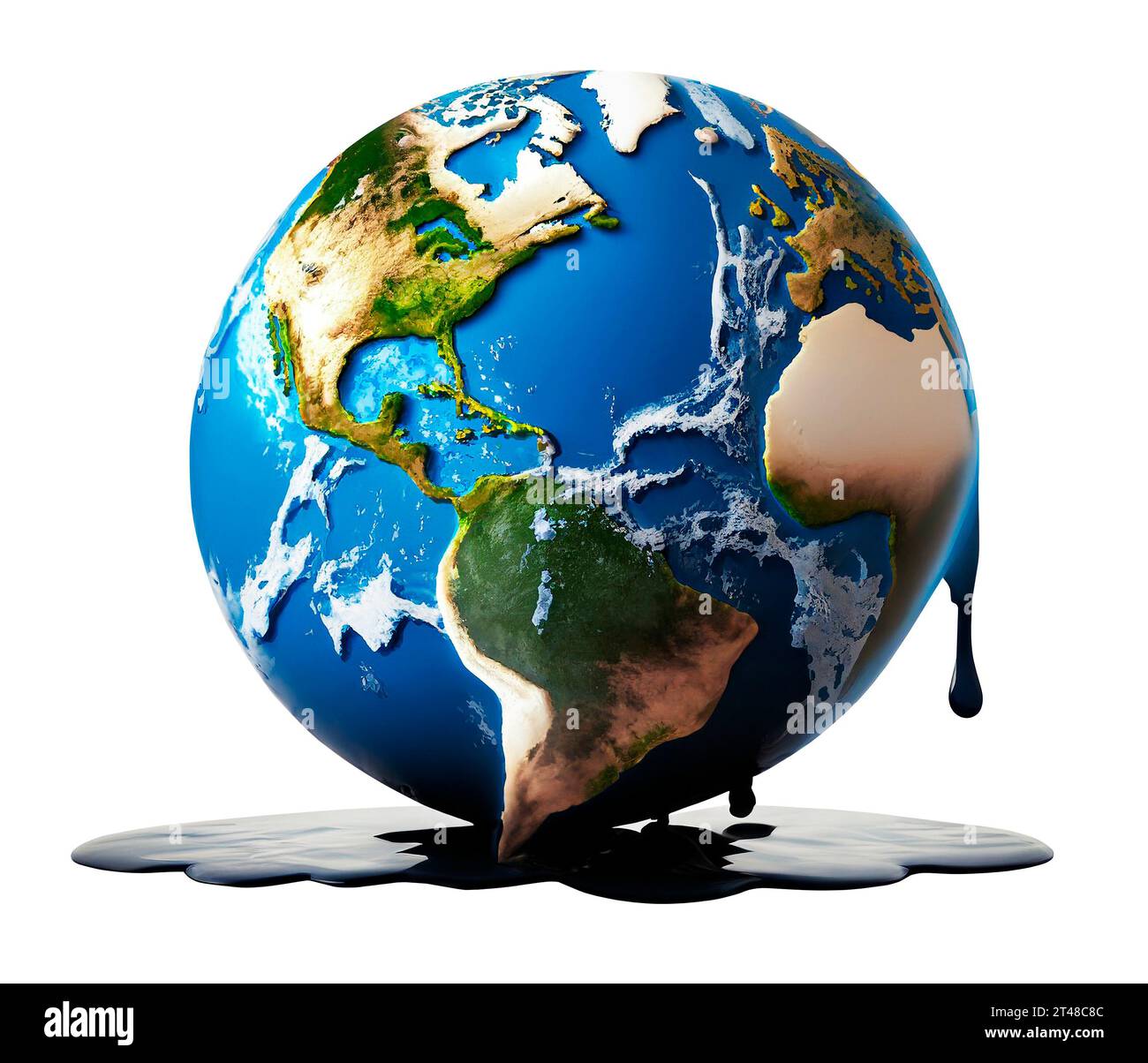 Calentamiento global derretiendo la Tierra Foto de stock