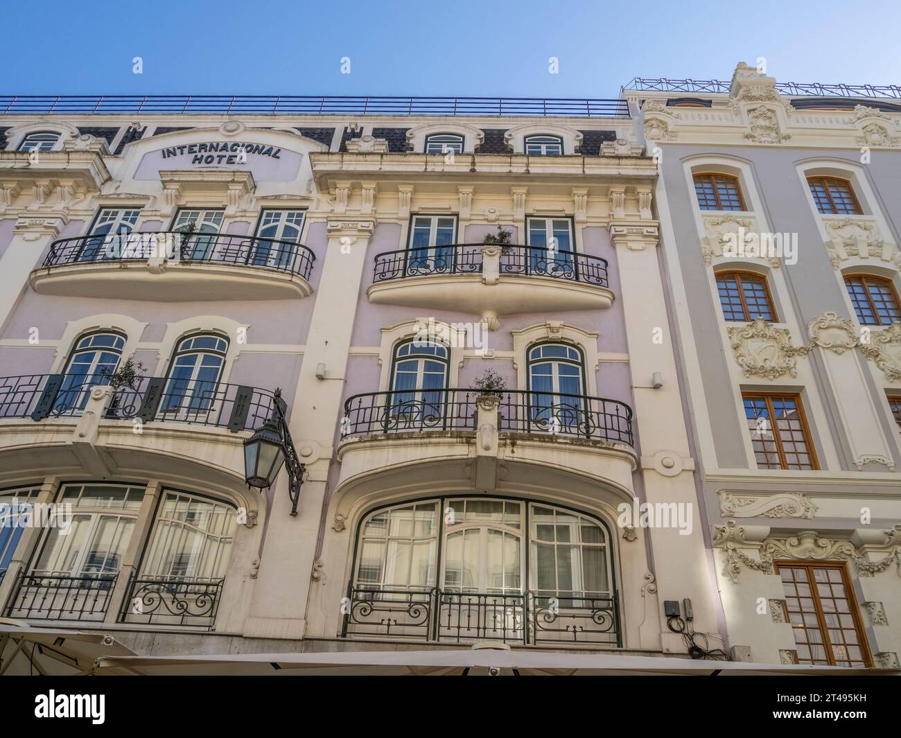 Baixa barrio central de Lisboa Portugal Foto de stock