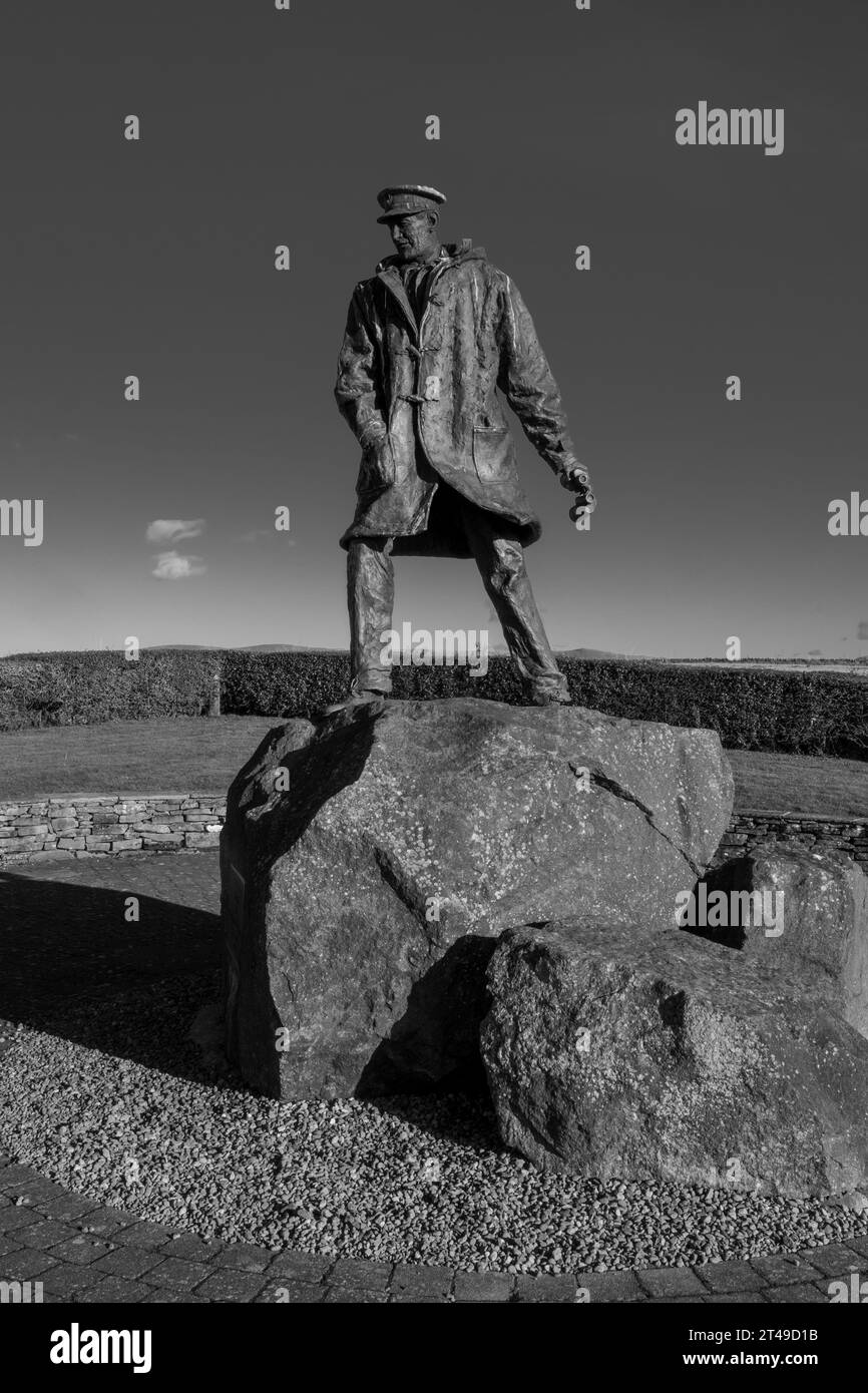 STIRLING Oct 22 2023: Una fotografía en blanco y negro que documenta el Memorial Sir David Stirling, fundador del SAS. Foto de stock