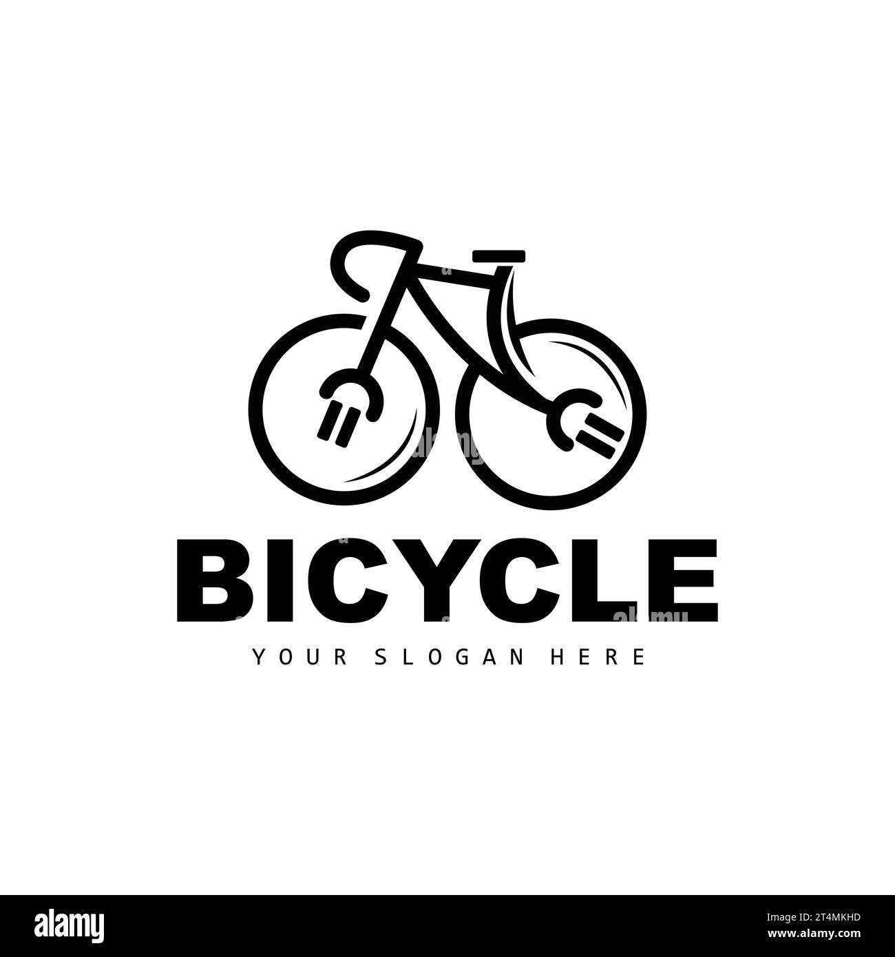 Logotipo de bicicleta eléctrica, diseño de vehículos, vector de bicicleta deportiva, ilustración de icono de plantilla de bicicleta Ilustración del Vector