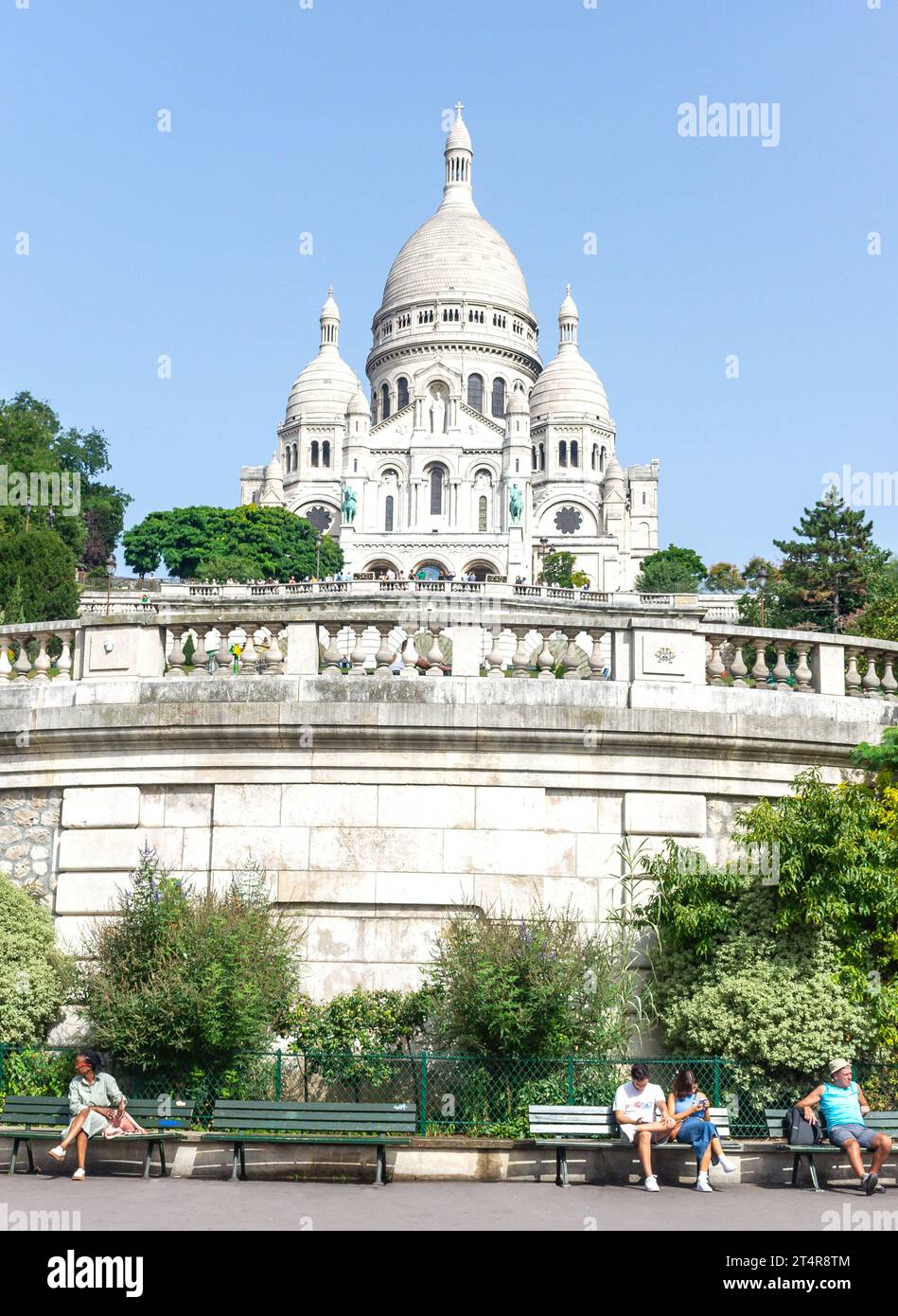 Basílica del Sagrado Cœur (Basílica del Sagrado Corazón-Cœur) de la Île Saint-Pierre, Montmartre, París, Isla de Francia, Francia Foto de stock