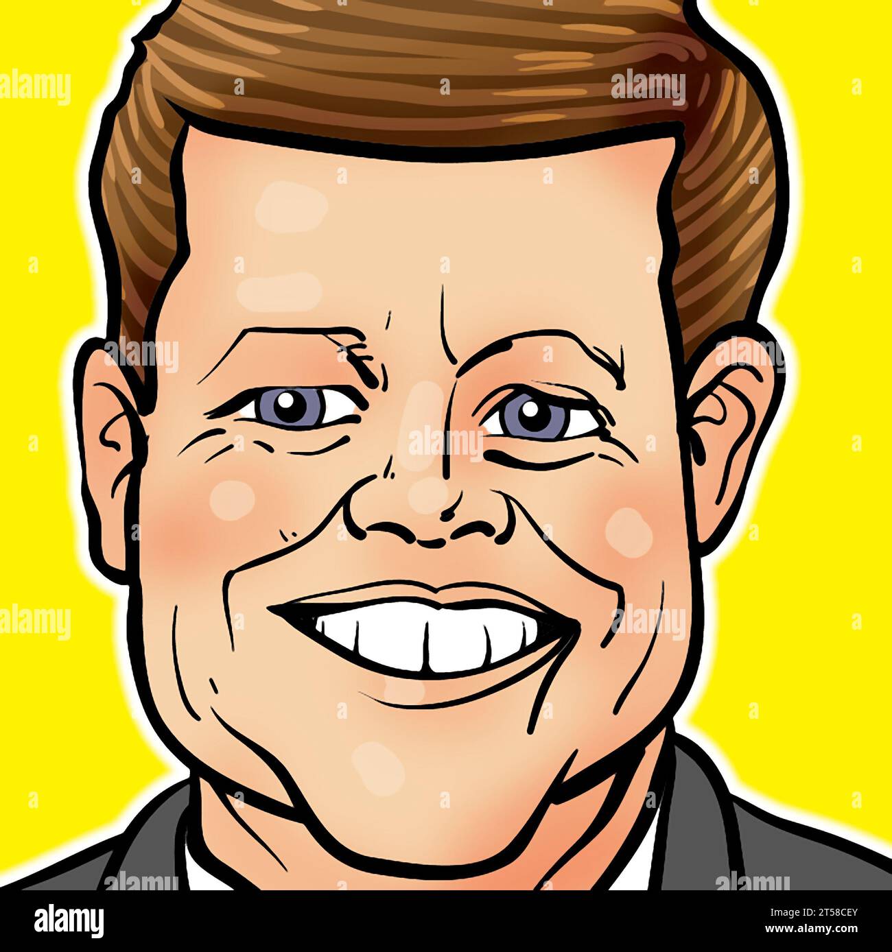 Caricatura artística de John F. Kennedy John Fitzgerald Kennedy, John ...