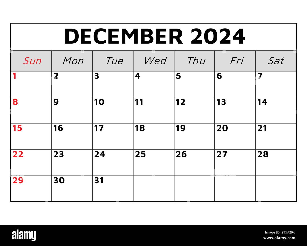 Calendario de noviembre de 2024. Ilustración vectorial. Planificación