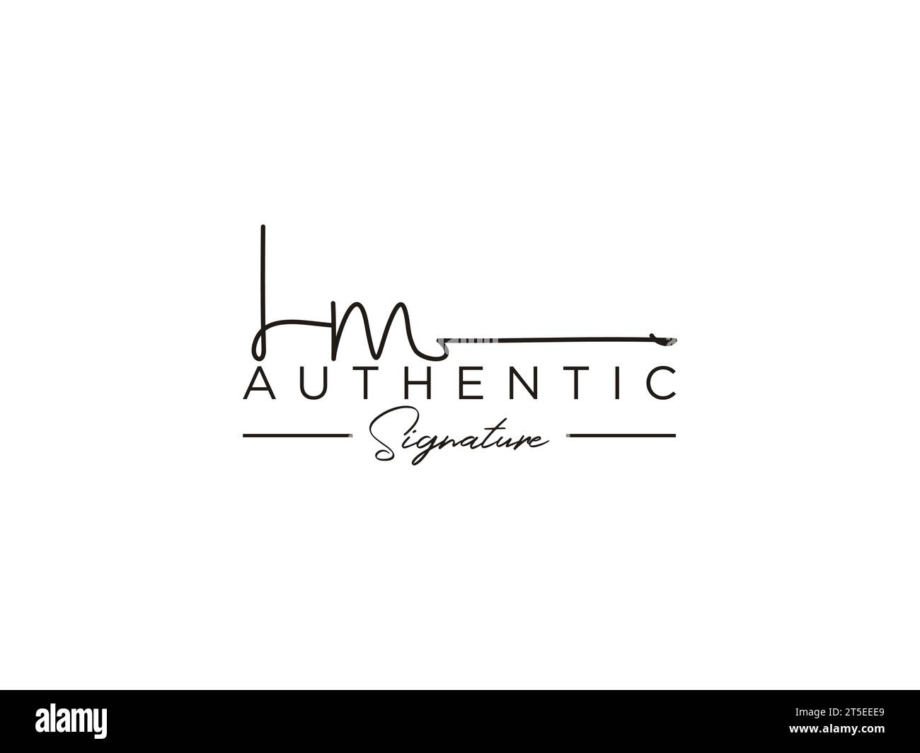 LM Signature Logo Template Vector. Ilustración del Vector