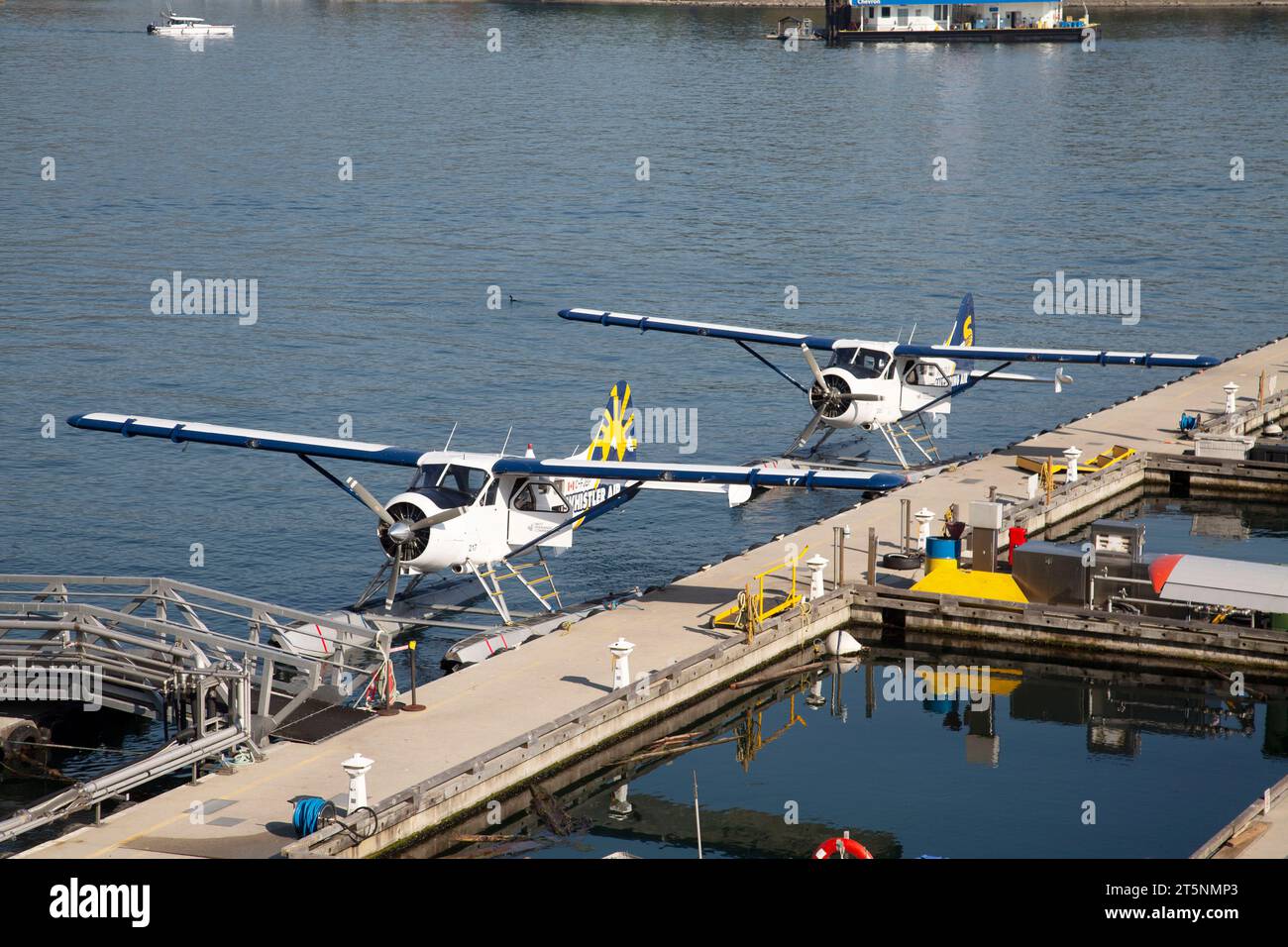 DHC-2 de Havilland Beaver Seaplane, terminal de hidroaviones de Vancouver, Canadá Foto de stock