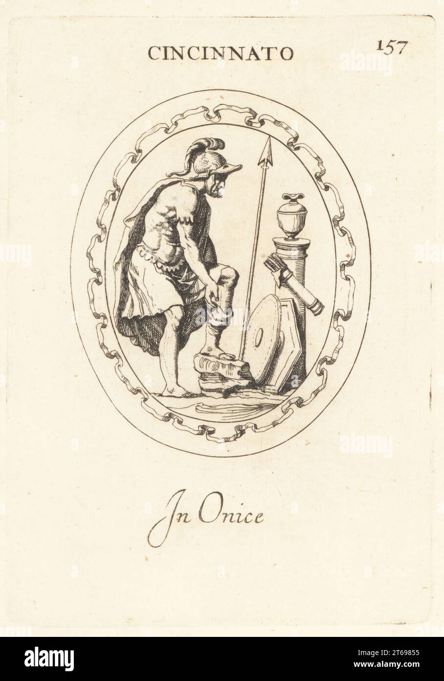 Lucius Quinctius Cincinnatus poniendo su armadura, c.. 519430 AC