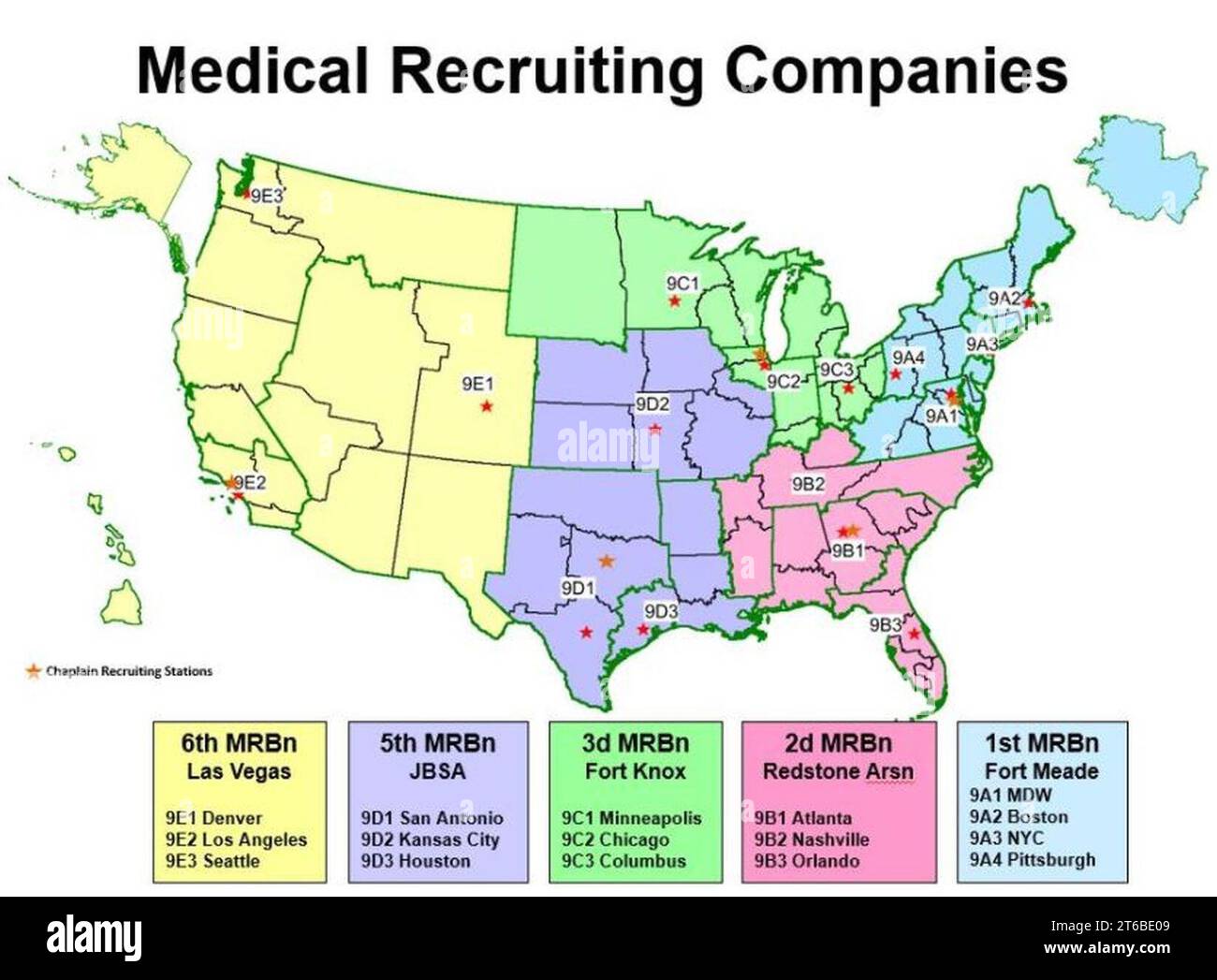 USAREC MRB Mapa Foto de stock