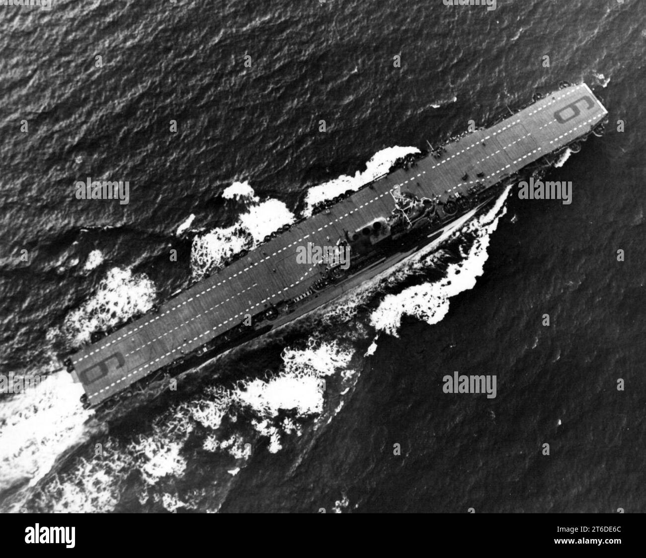 USS Enterprise (CV-6) deck ver 1944 Foto de stock