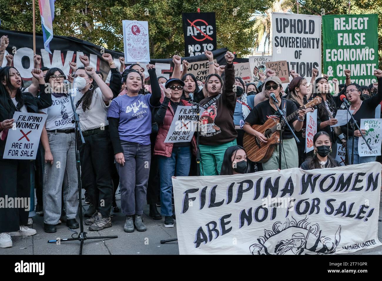 San Francisco, Estados Unidos. 12 de noviembre de 2023. Un grupo de