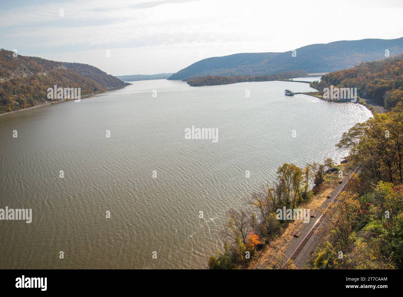 Diferentes ángulos del paisaje del río Hudson Foto de stock