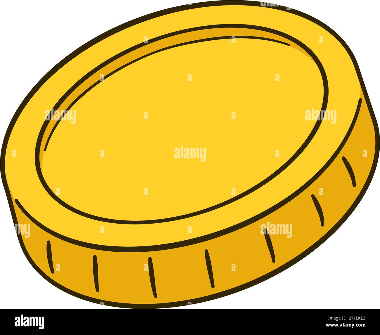 Moneda de oro. Dibujos animados Ilustración del Vector