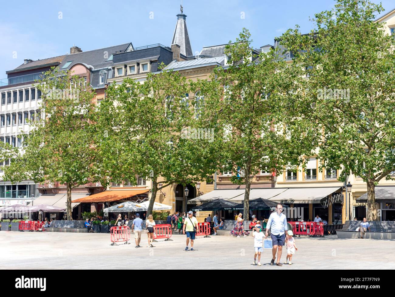 Place Guillaume II (Plaza del Rey Guillaume II), Ville Haute, Ciudad de Luxemburgo, Luxemburgo Foto de stock