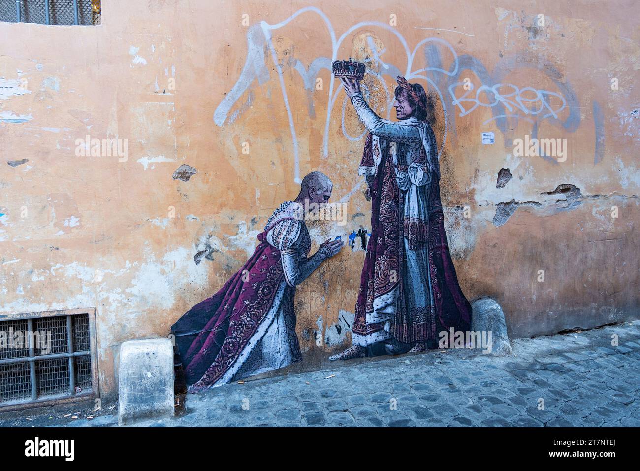 Vista general de Mick Jagger corona Damiano de Måneskin. “La Coronación