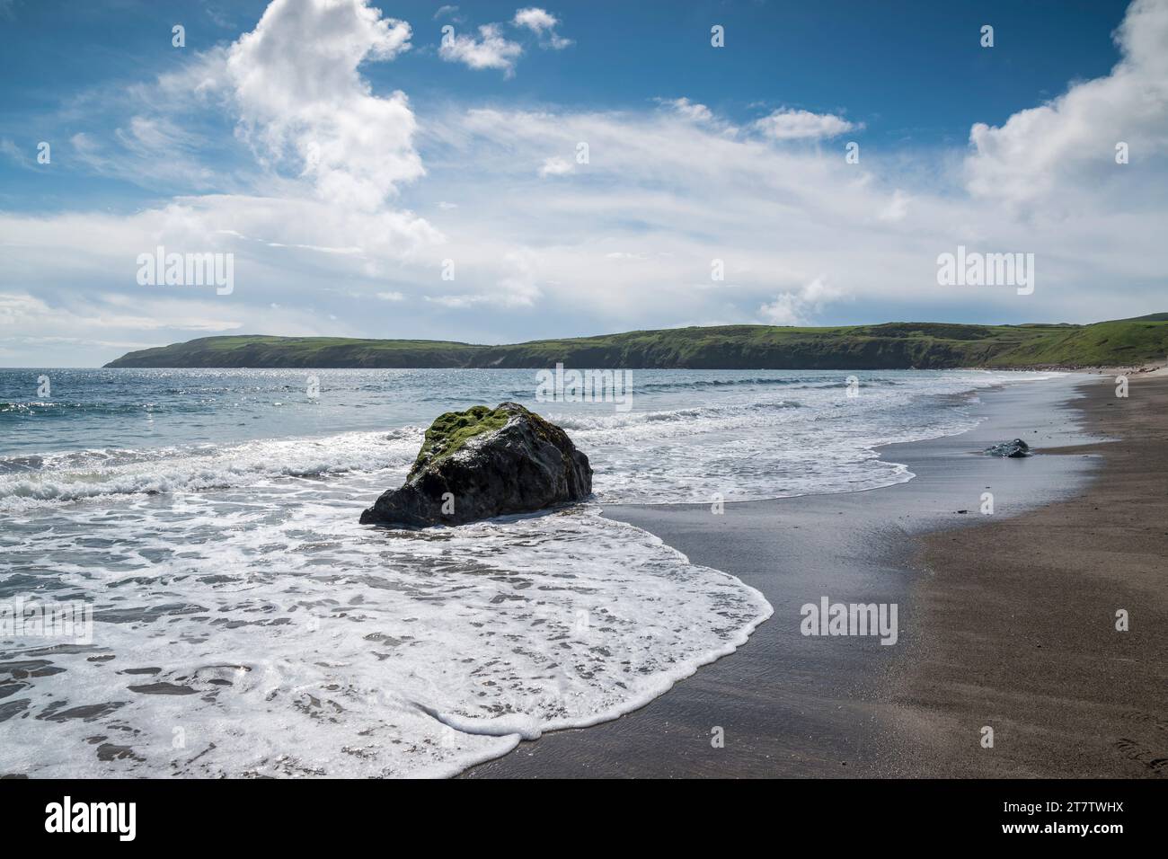 La playa de Aberdaron en Gwynedd en la península de LLeyn, Gales del Norte Foto de stock
