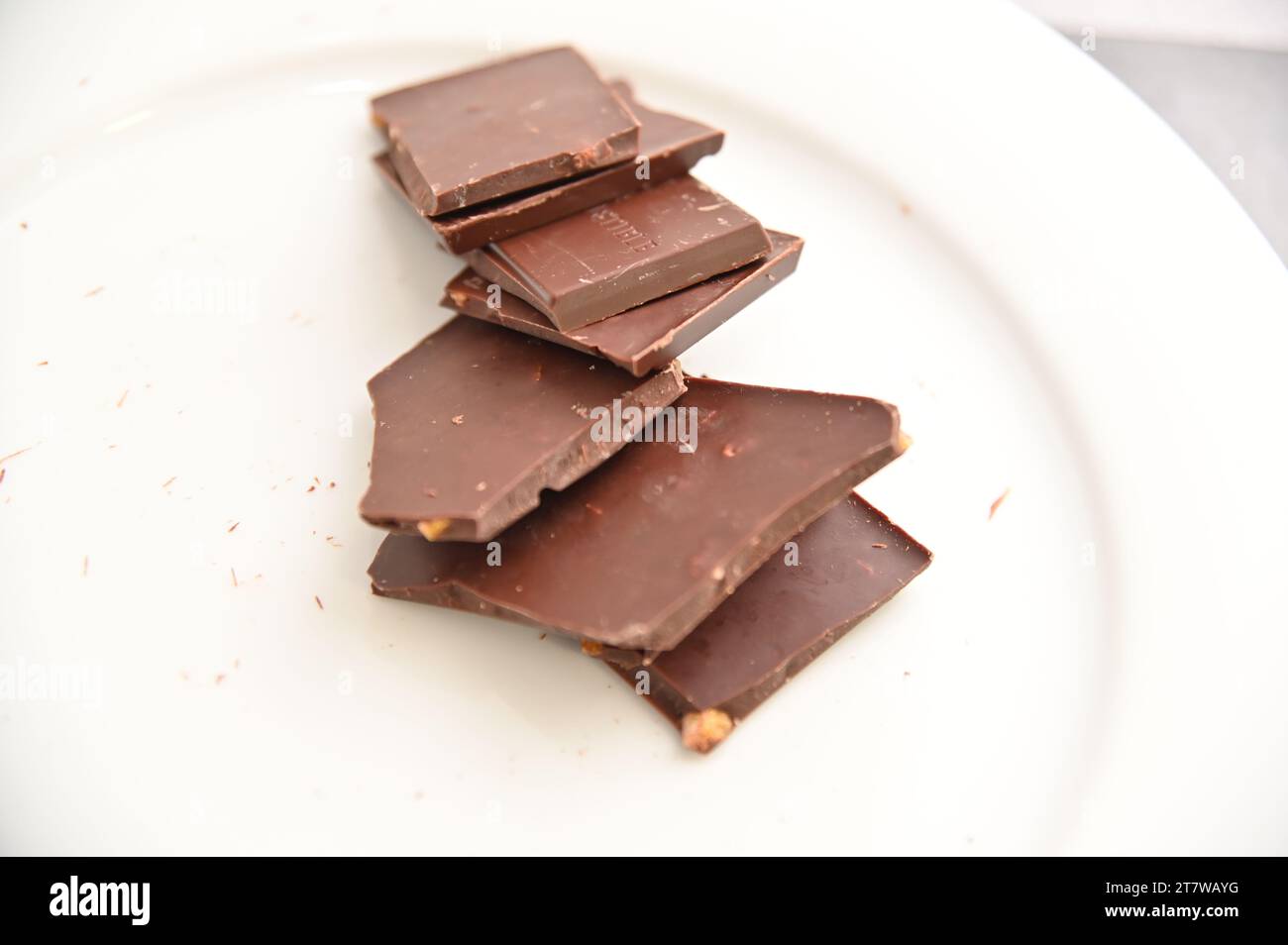 Plato de chocolate 2 Foto de stock