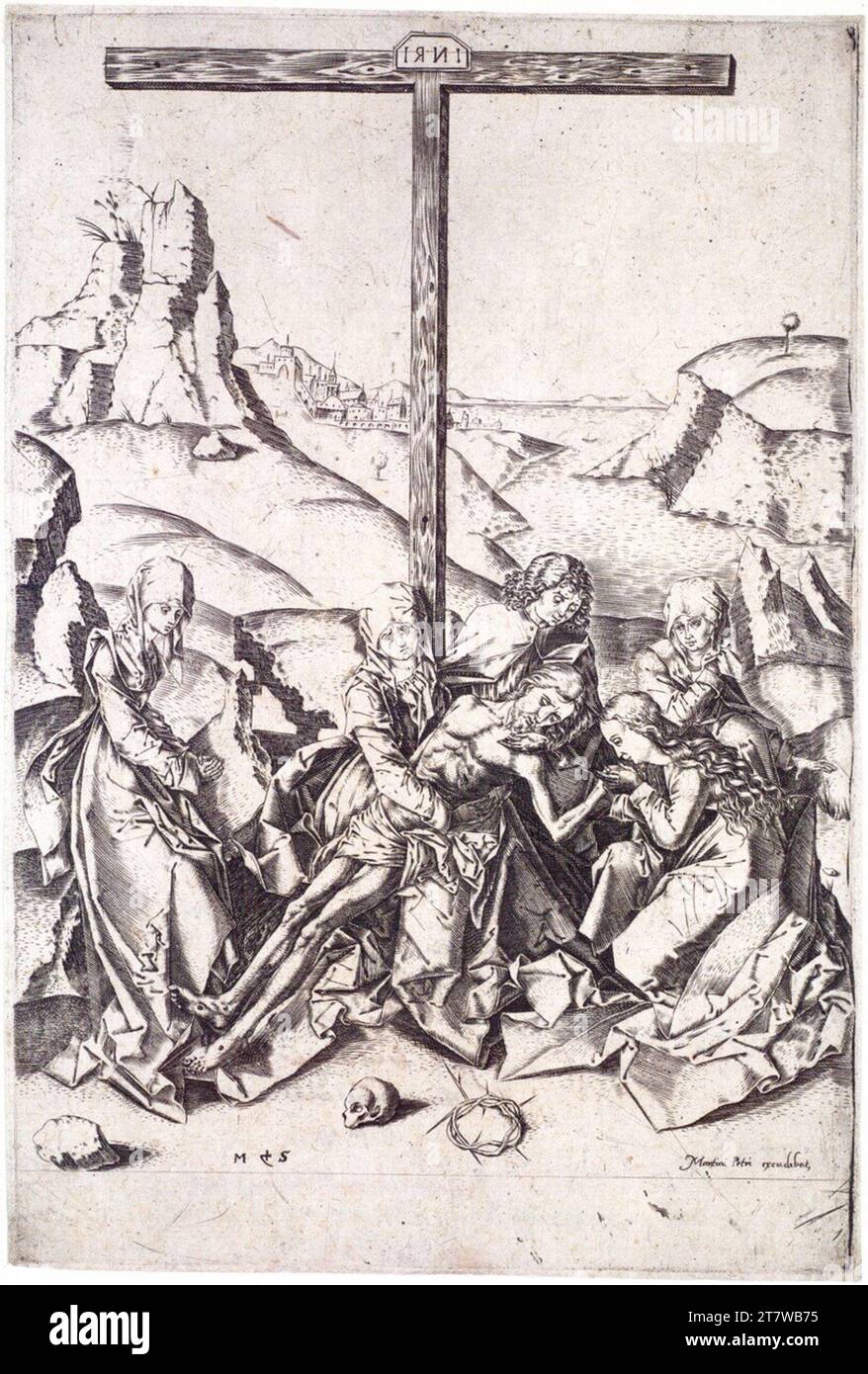 Anónimo La civilización de Cristo. Cobre grabado impresión 16. Siglo XVI Foto de stock