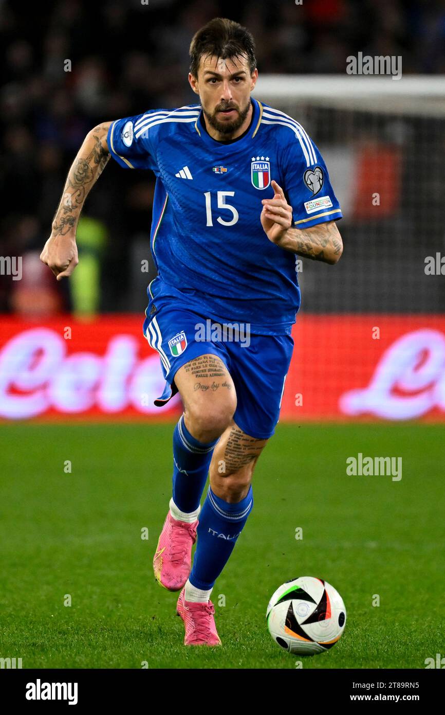 Durante el partido de fútbol del Grupo C 2025 de los Clasificatorios de