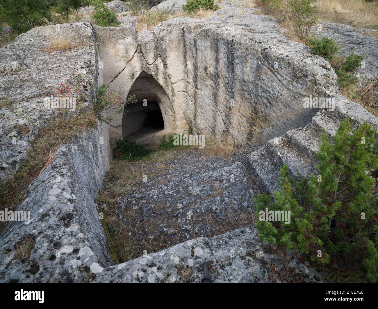 Cisternas de agua mitológicas. Monumento a Midas ( Yazılıkaya ) ciudad antigua. Valle frigiano. Patrimonio histórico de Turquía. Eskisehir, Turquía Foto de stock