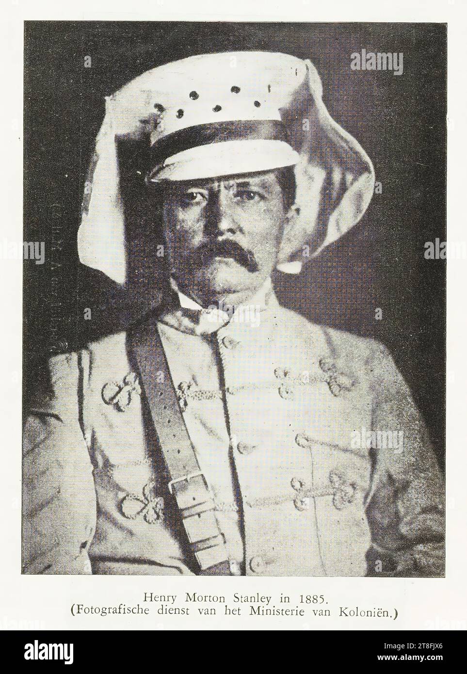 Henry Morton Stanley en 1885, (Servicio fotográfico del Ministerio de Colonias.). Ilustración de: MALCORPS Armand: El gigante del Congo (Davidsfonds Volkreeks, 252) Davidsfonds, 1934 Foto de stock