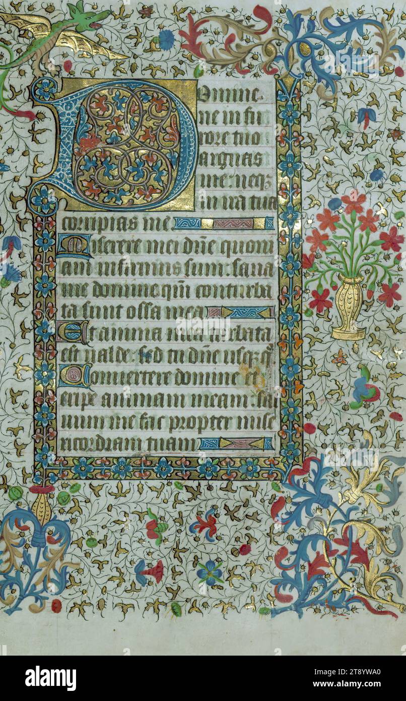 Libro de las horas, inicial, este Libro de las horas fue creado en