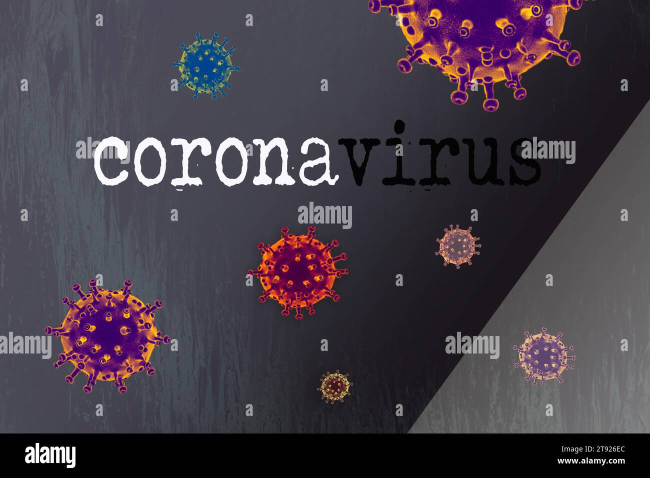 Brote de enfermedad de coronavirus (COVID-19) y antecedentes de influenza por coronavirus Foto de stock