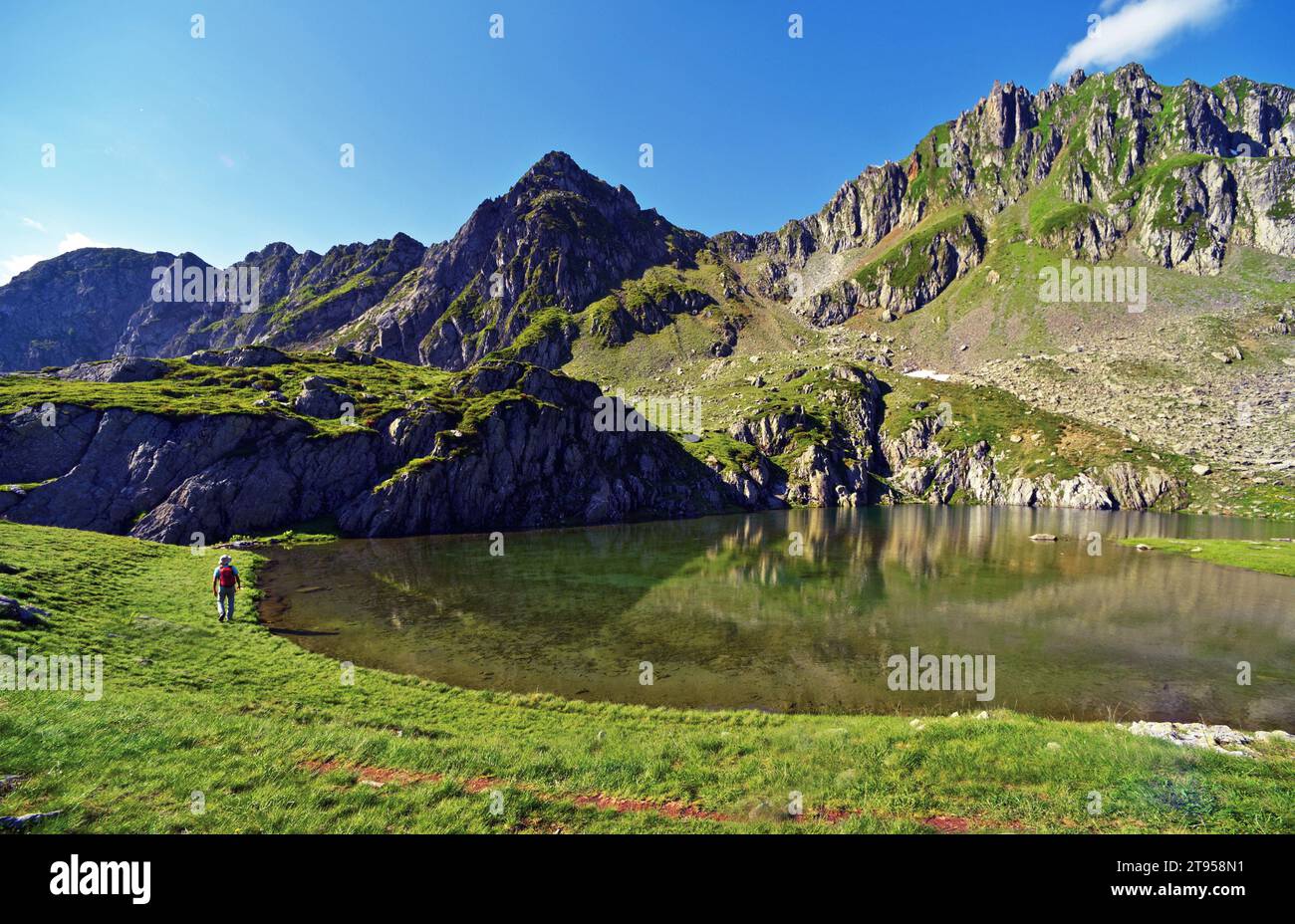 Lac des Balmettes, Francia, Saboya, Maurienne, Saint-Colomban-des-Villards Foto de stock